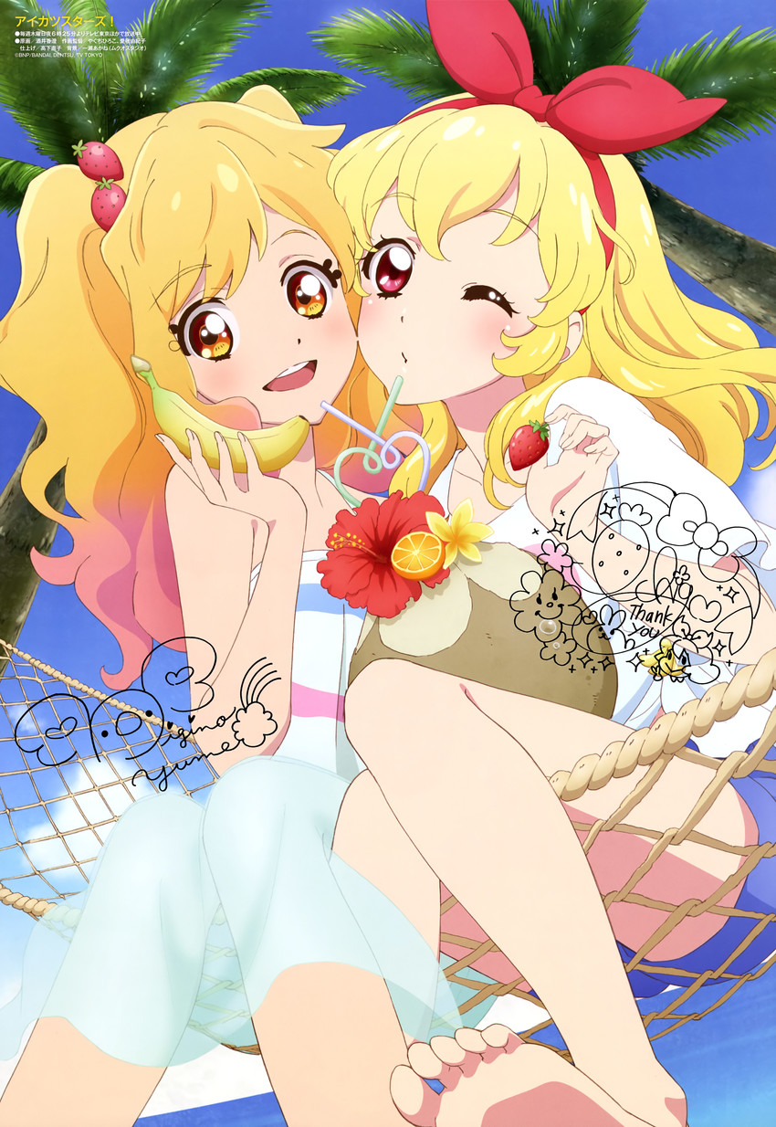 hoshimiya ichigo and nijino yume (aikatsu! and 1 more) drawn by sobaco_(sobacocco)
