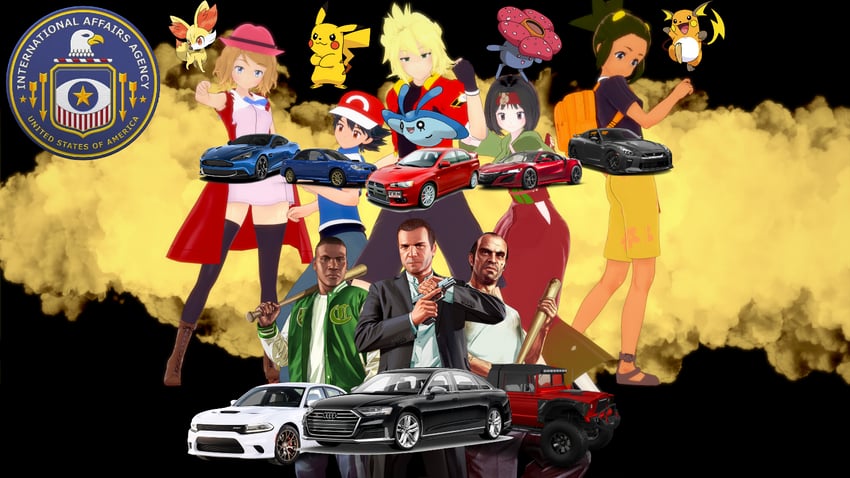 pikachu, ash ketchum, serena, erika, hau, and 8 more (pokemon and 7 more)