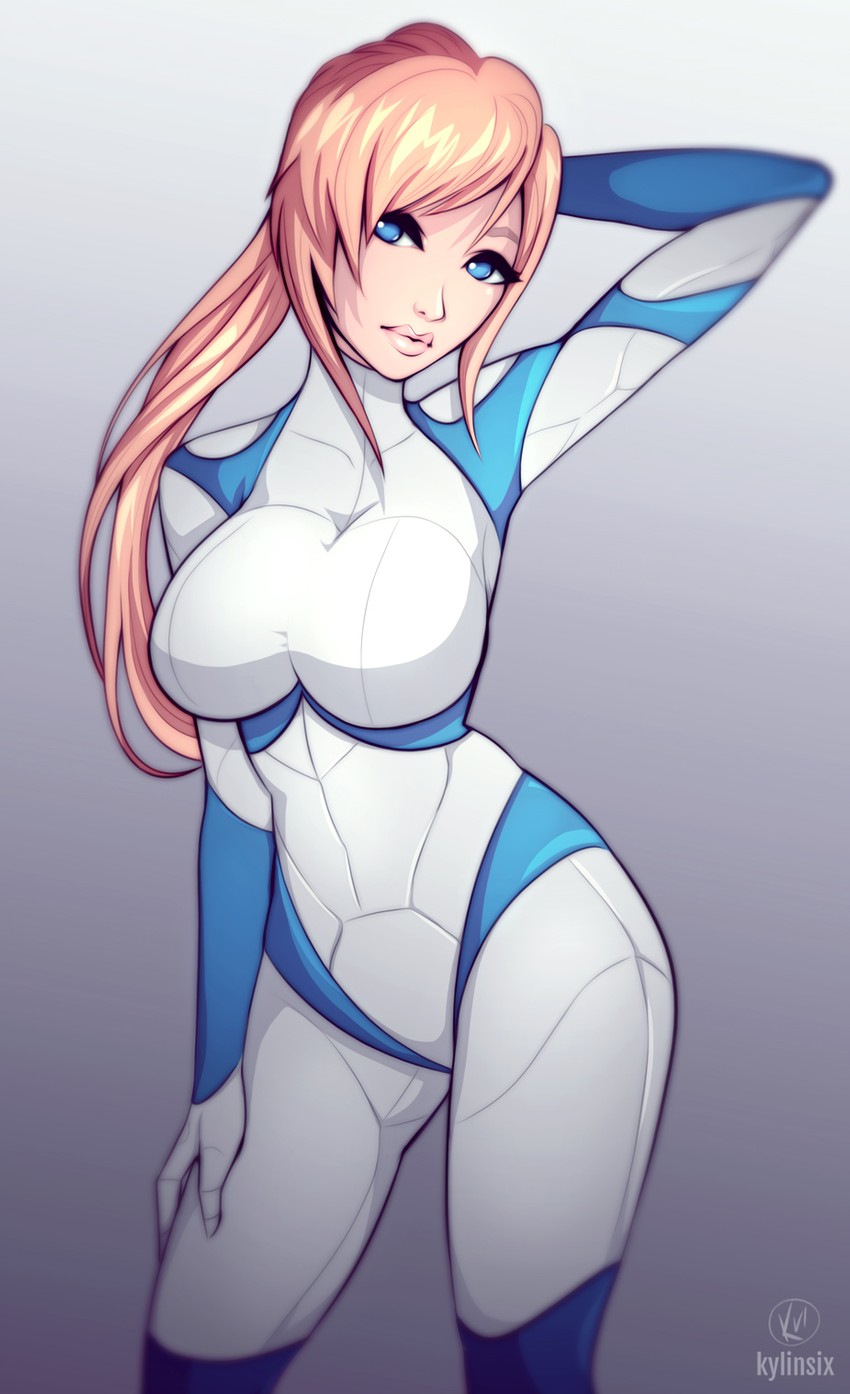 samus aran (metroid and 1 more) drawn by kylinsix