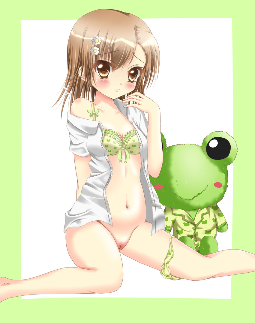 misaka mikoto and gekota (toaru majutsu no index and 1 more) drawn by amagami_rukichi