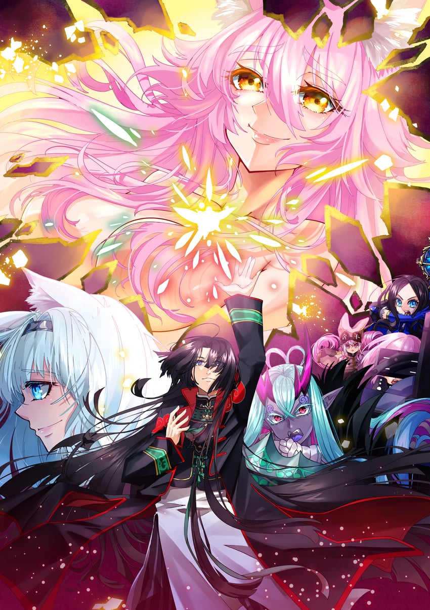 mash kyrielight, tamamo, leonardo da vinci, koyanskaya, ibuki douji, and 3 more (fate and 1 more) drawn by fumizuki_kazuhito