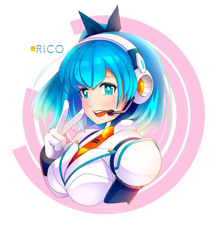 rico (mega man and 2 more) drawn by soul_rokkuman