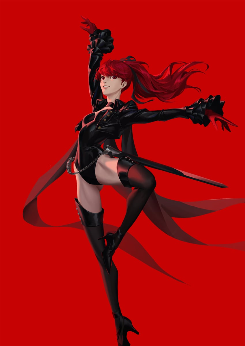 yoshizawa kasumi and violet (persona and 2 more) drawn by qifeng_lin