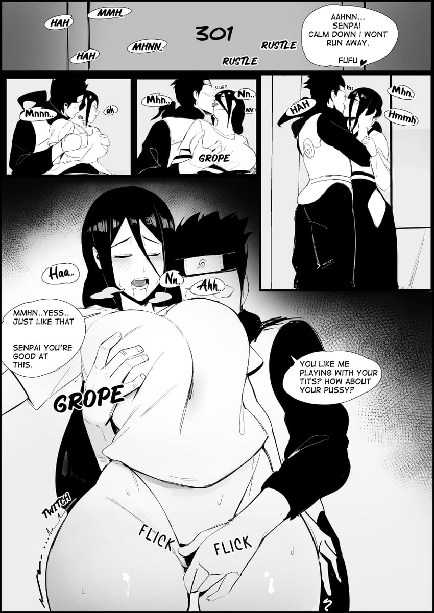 hyuuga hanabi and sarutobi konohamaru (naruto and 1 more) drawn by kisou_(kisou00)
