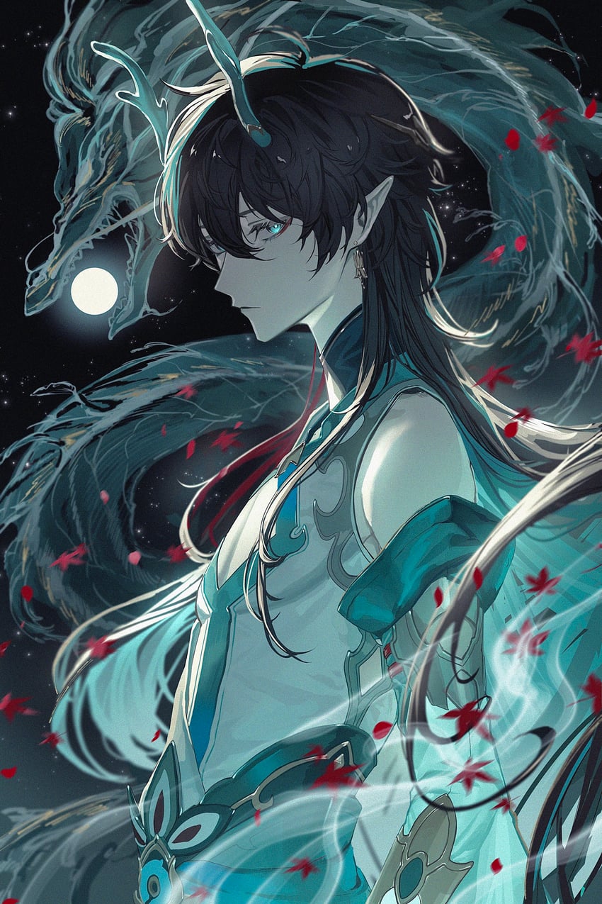 dan heng (honkai and 1 more) drawn by hitohachan