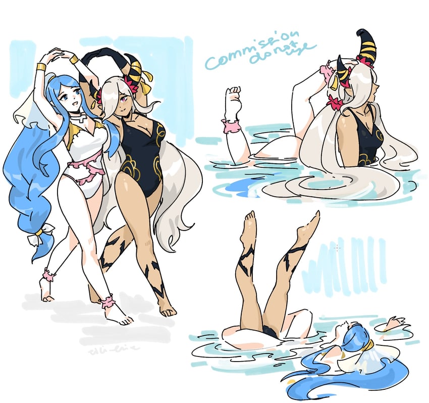 lumera and zelestia (fire emblem and 1 more) drawn by eili_enie