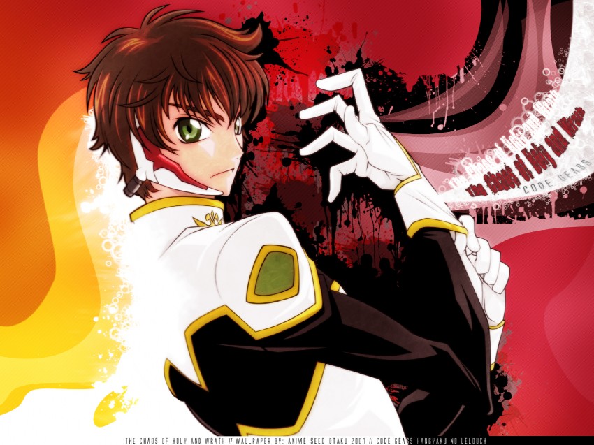 kururugi suzaku (code geass) drawn by kimura_takahiro and nakada_eiji