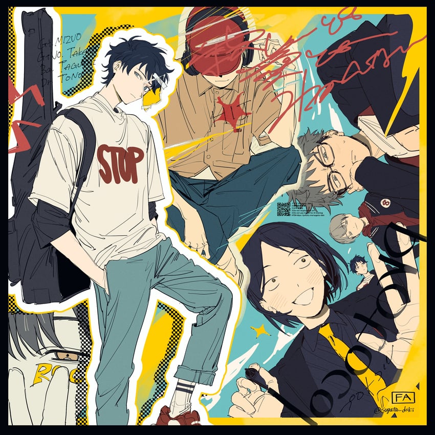 mizuo haruichi, takami kouki, taguchi ryuuya, and tohno gen (futsuu no keion-bu) drawn by sugata_dski