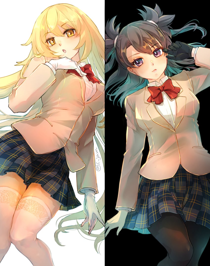 shokuhou misaki and gaouin tsukasa (toaru majutsu no index and 2 more) drawn by jam_(lc_jam)