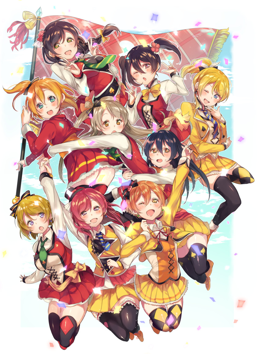 nishikino maki, tojo nozomi, sonoda umi, yazawa nico, ayase eli, and 4 more (love live! and 2 more) drawn by miseo_(mrkglove)