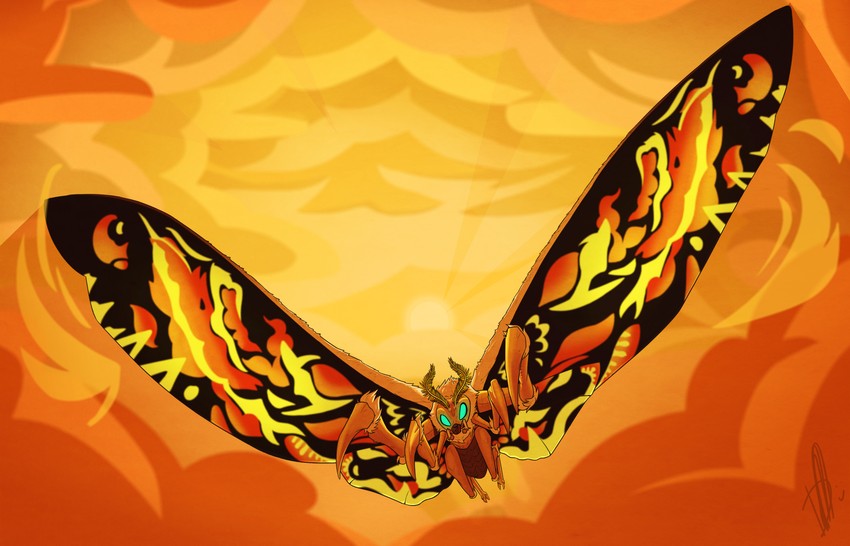 mothra (godzilla and 2 more) drawn by daikaiju-danielle