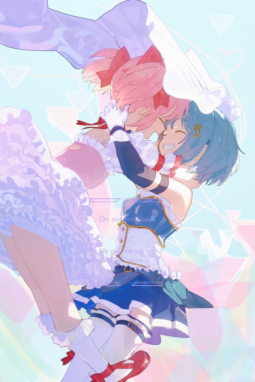 kaname madoka and miki sayaka (mahou shoujo madoka magica) drawn by un_nm5sy