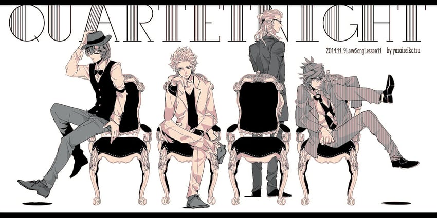 mikaze ai, kotobuki reiji, camus, and kurosaki ranmaru (uta no prince-sama) drawn by hito666_syou