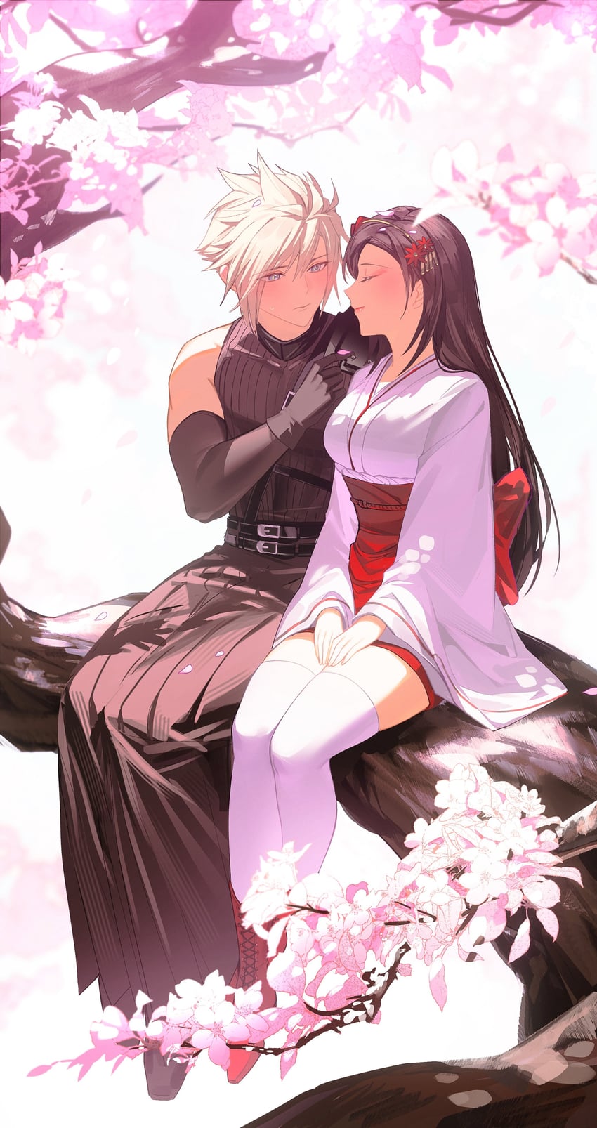 tifa lockhart and cloud strife (final fantasy and 3 more) drawn by duoj_ji