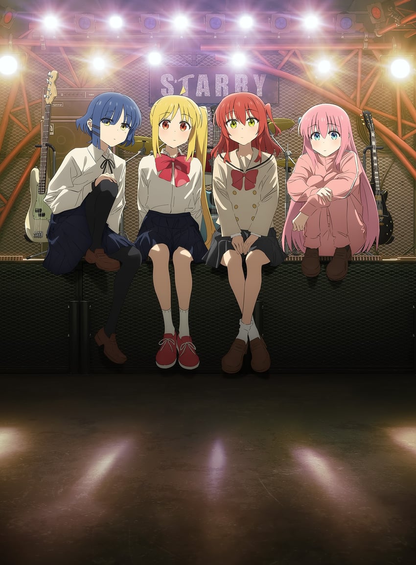 gotoh hitori, kita ikuyo, ijichi nijika, and yamada ryo (bocchi the rock!) drawn by kerorira