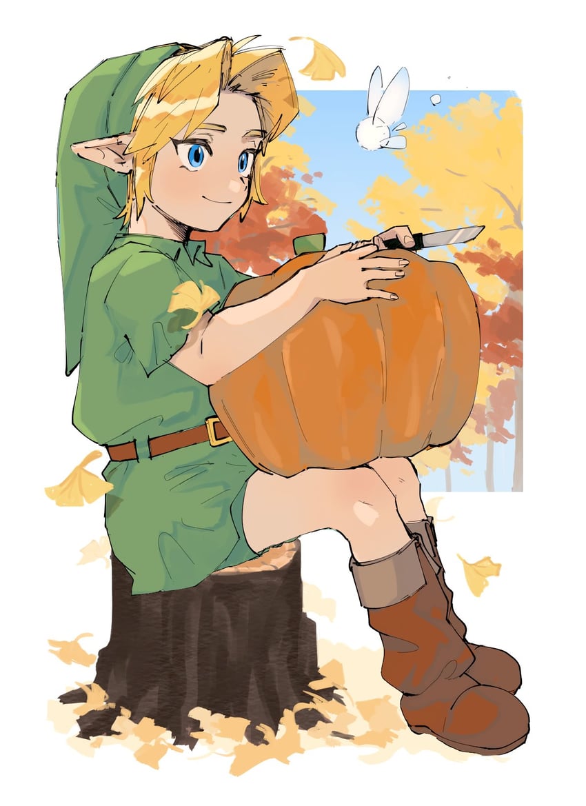 link, young link, and navi (the legend of zelda and 1 more) drawn by yamori_(yamoooon21)