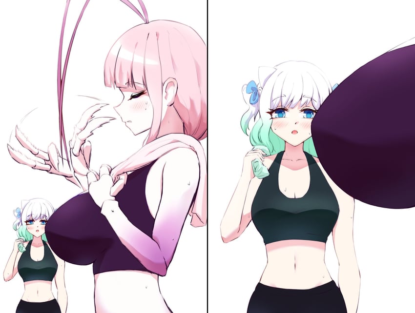 mint fantome and matara kan (indie virtual youtuber and 1 more) drawn by cgator