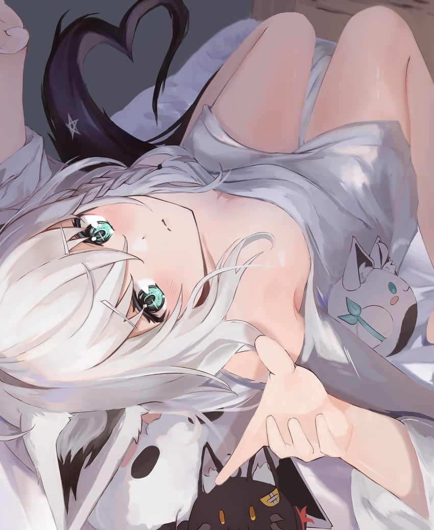 shirakami fubuki, fubuchun, and miochun (hololive) drawn by siyara_amau