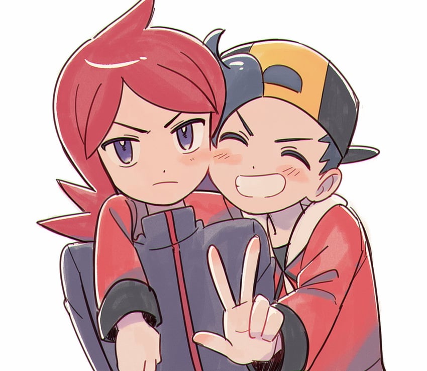 ethan and silver (pokemon and 1 more) drawn by chueog
