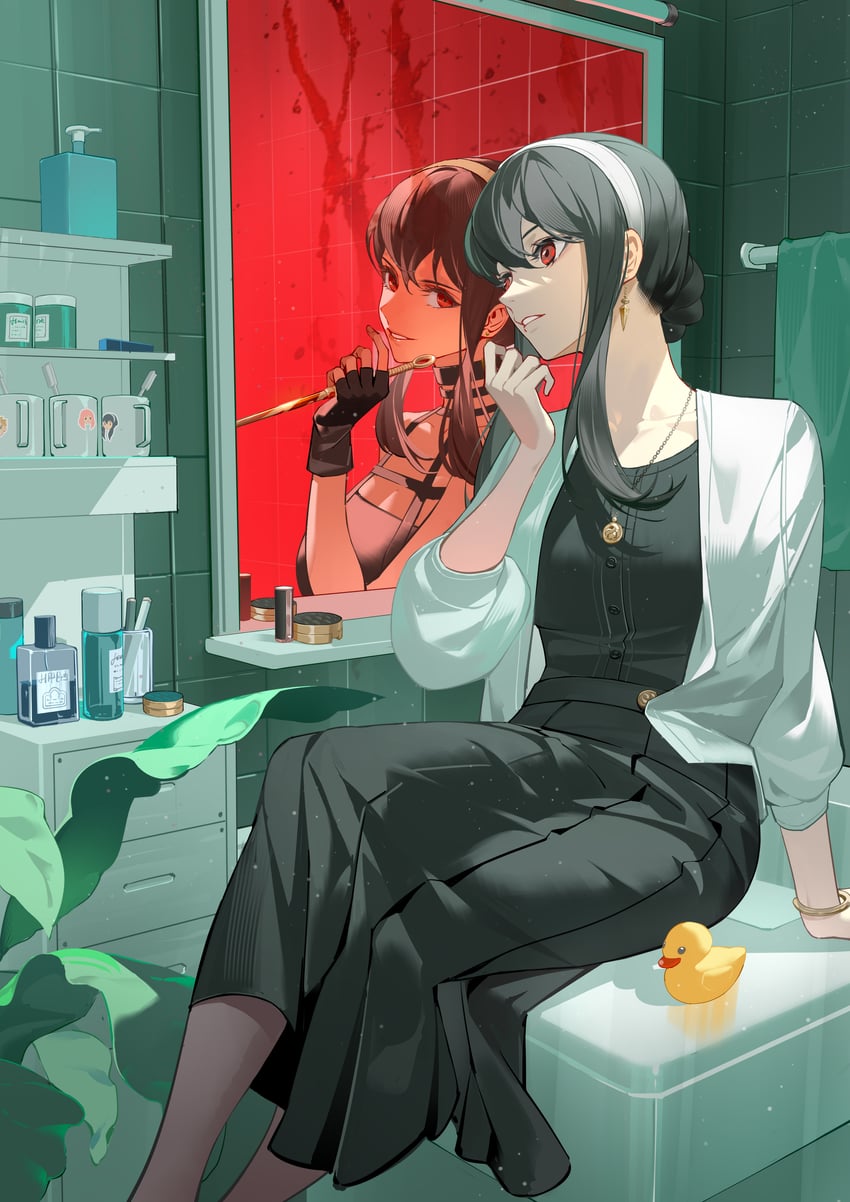 yor briar, anya, and twilight (spy x family) drawn by ziyiganmu