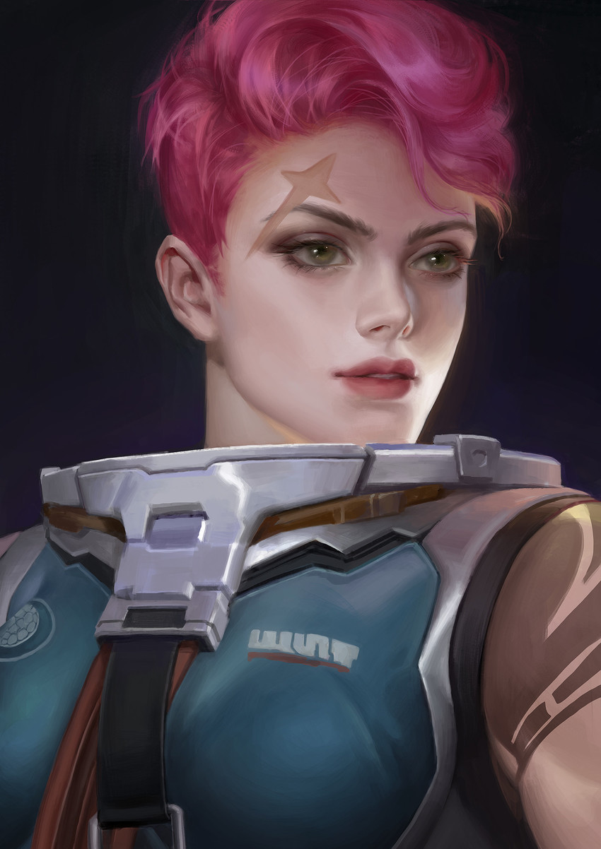 zarya (overwatch and 1 more) drawn by y_xun