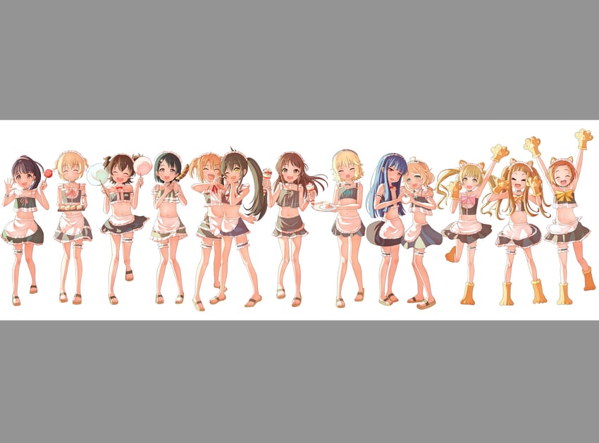 tachibana arisu, sakurai momoka, akagi miria, sasaki chie, yuuki haru, and 8 more (idolmaster and 2 more) drawn by choudai-sama