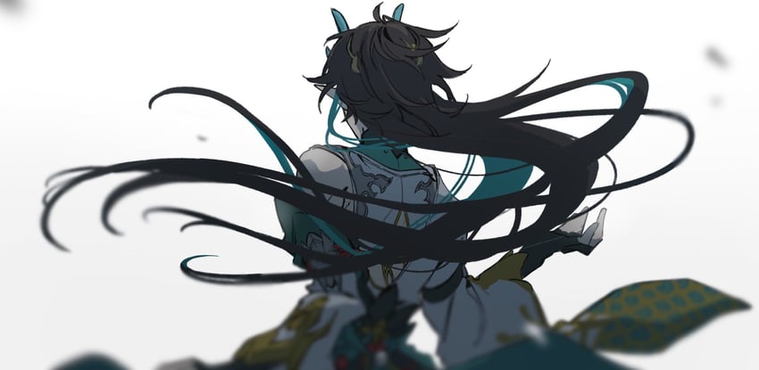 dan heng (honkai and 1 more) drawn by oshoyu_(aree9)
