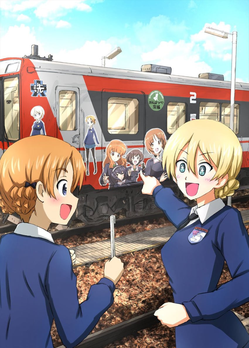 nishizumi miho, darjeeling, akiyama yukari, takebe saori, reizei mako, and 1 more (girls und panzer) drawn by omachi_(slabco)
