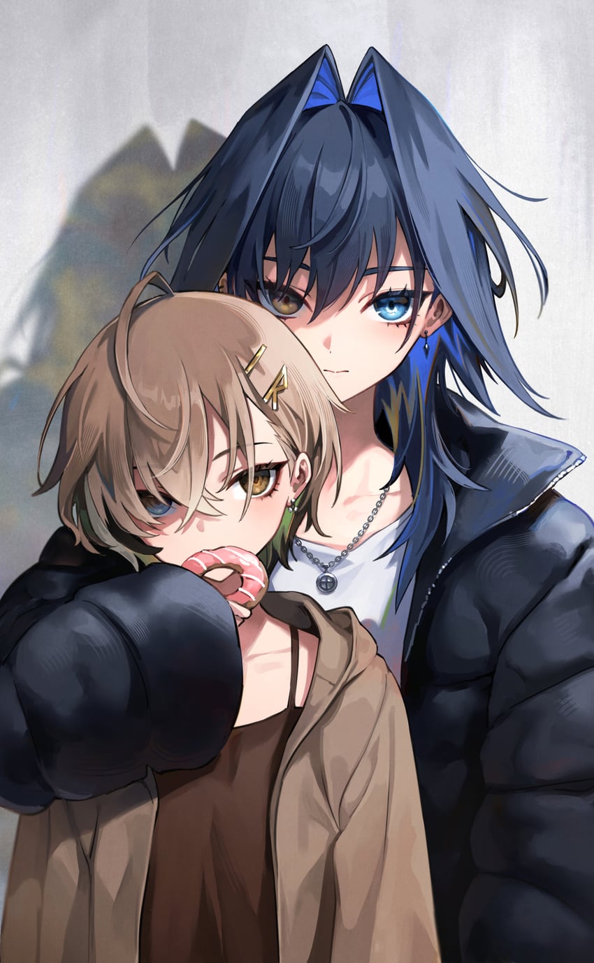 ouro kronii and nanashi mumei (hololive and 1 more) drawn by oopartz_yang
