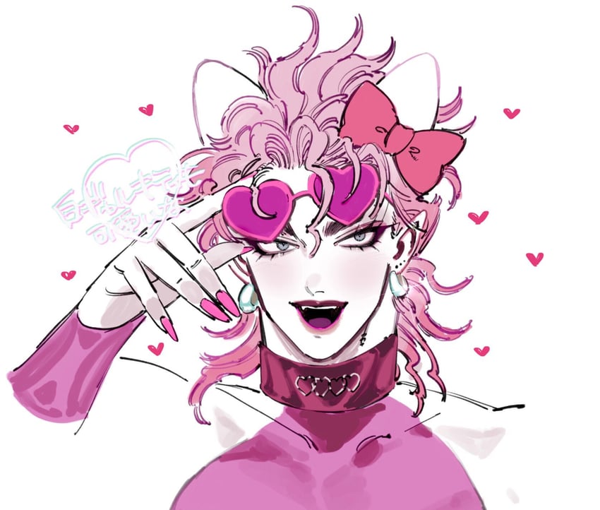 dio brando and hello kitty (jojo no kimyou na bouken and 3 more) drawn by chlyaco