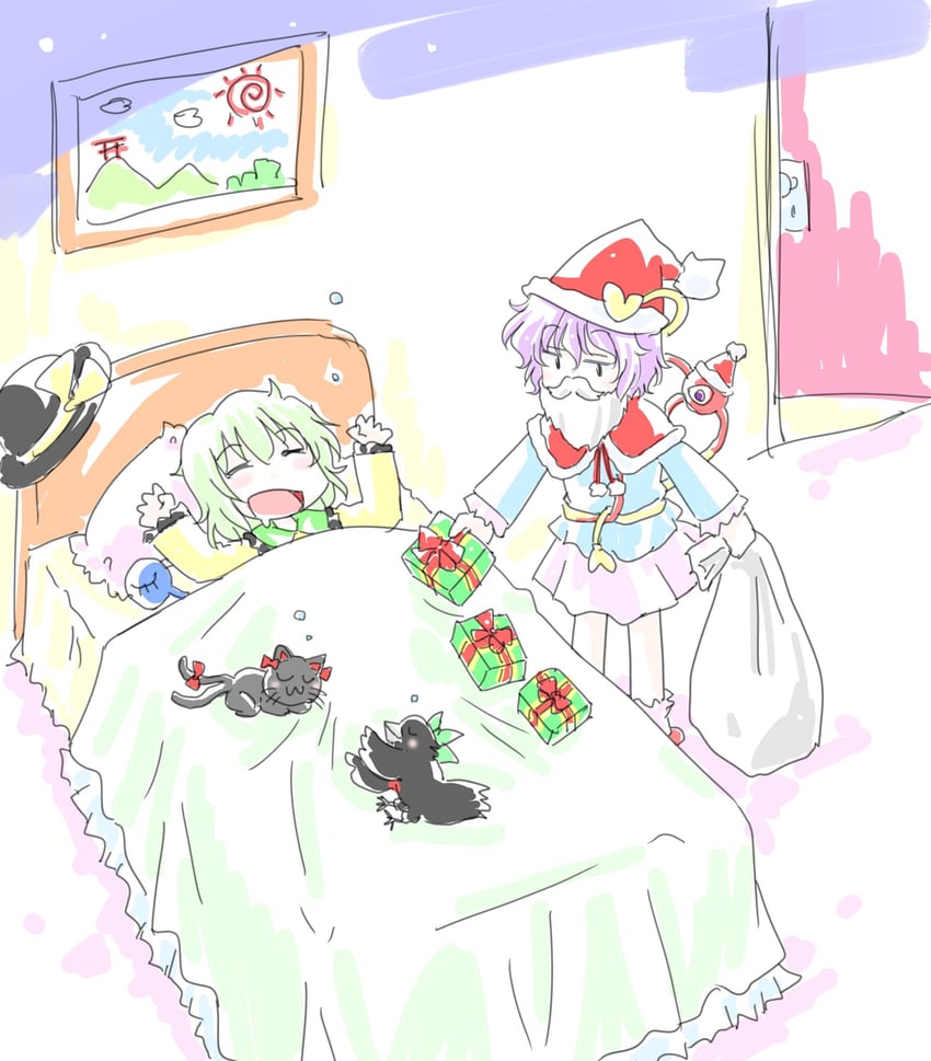 komeiji koishi, komeiji satori, kaenbyou rin, and reiuji utsuho (touhou) drawn by seiran_(seiran49hsi)