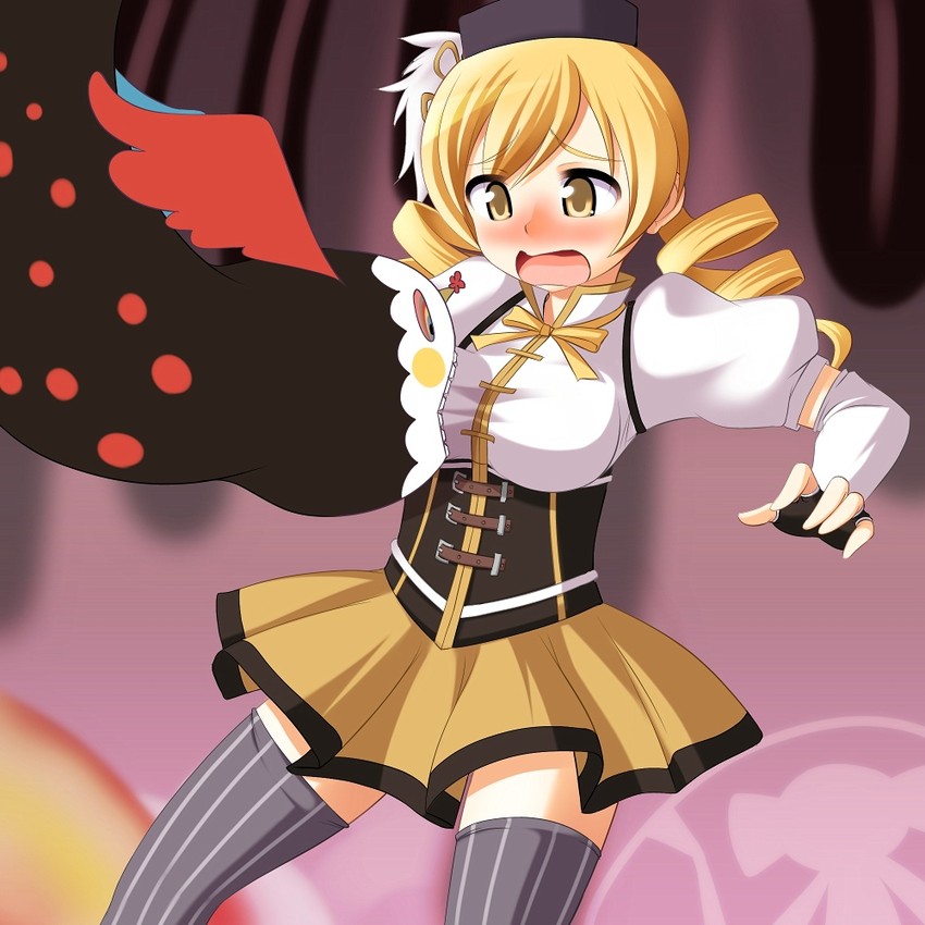 tomoe mami and charlotte (mahou shoujo madoka magica) drawn by nekomanma_(byougatei)