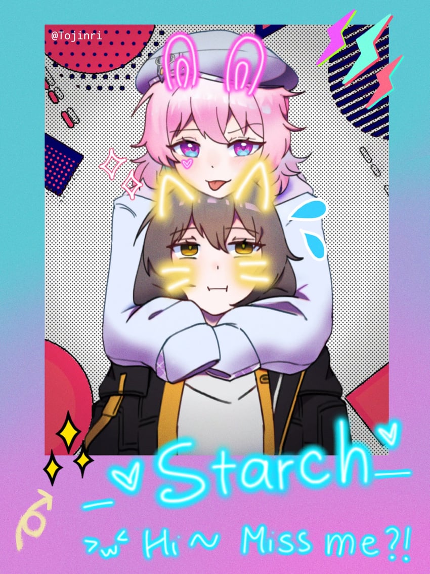 trailblazer, stelle, and march 7th (honkai and 1 more) drawn by tojinrist