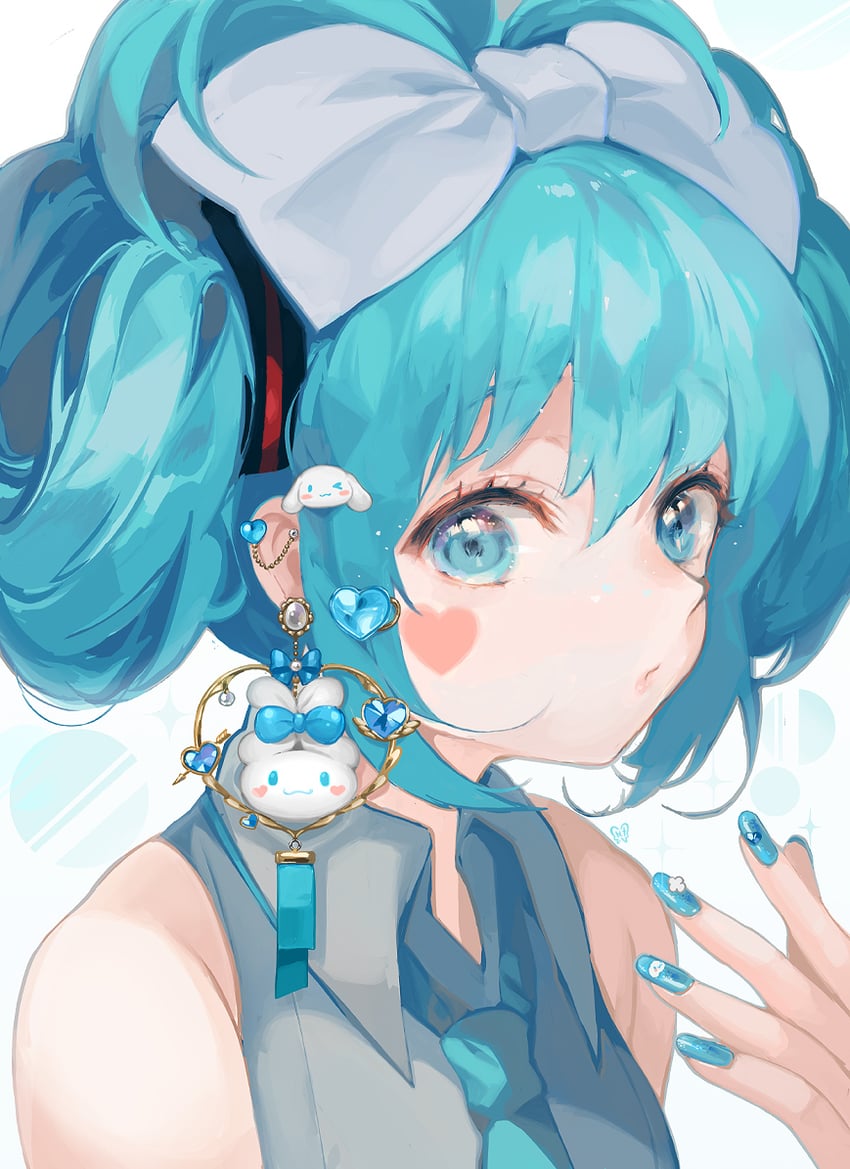 hatsune miku, cinnamoroll, and cinnamiku (vocaloid and 2 more) drawn by hyatsu