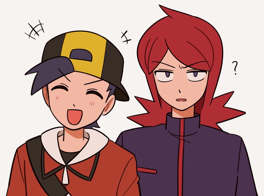 ethan and silver (pokemon and 1 more) drawn by chueog