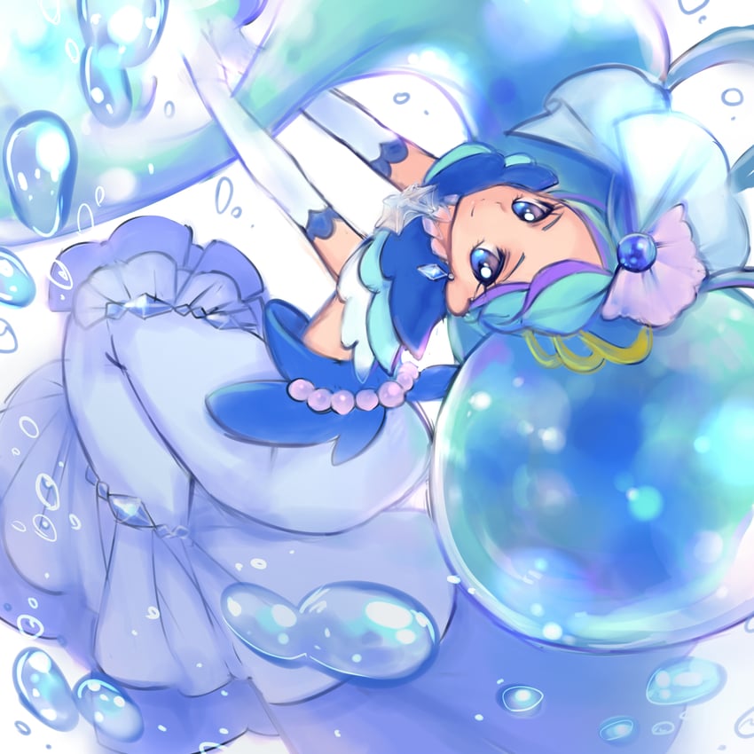 kaidou minami and cure mermaid (precure and 1 more) drawn by nijigami_rin