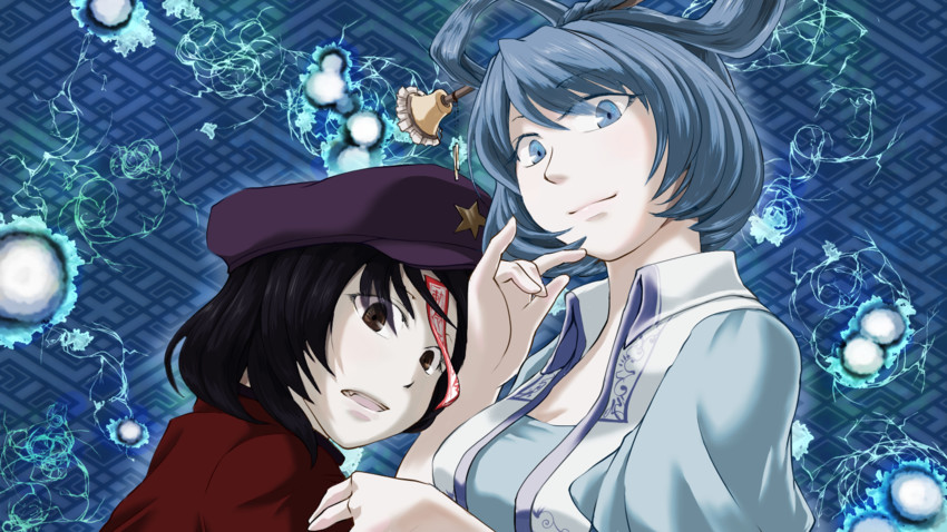 kaku seiga and miyako yoshika (touhou) drawn by sabakan_(iizuka48)