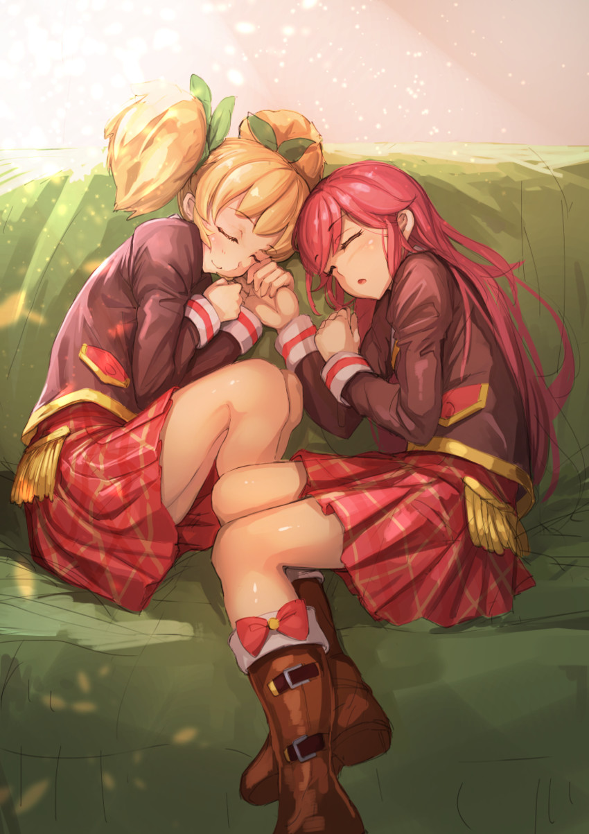 saegusa kii and otoshiro seira (aikatsu!) drawn by koruse