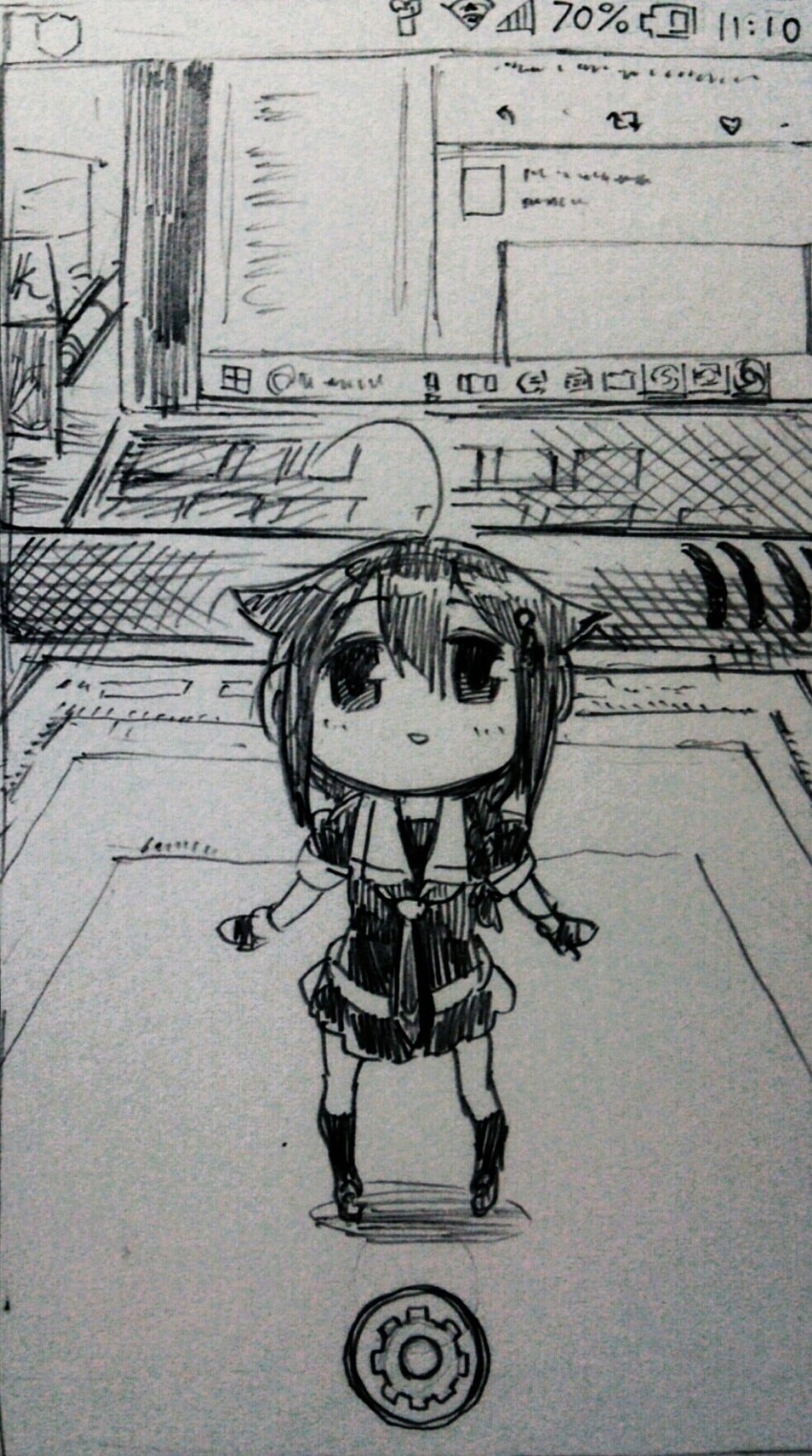 shigure and shigure kai ni (kantai collection and 2 more) drawn by gouta_(nagishiro6624)