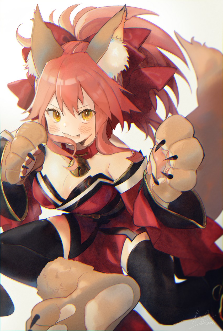 tamamo and tamamo cat (fate and 1 more) drawn by nishikiya
