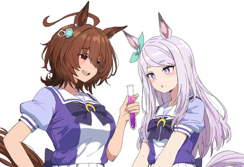 agnes tachyon and mejiro mcqueen (umamusume) drawn by bunny_j