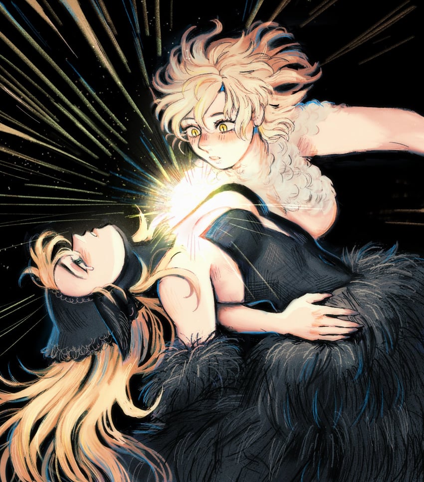 marcille donato and falin touden (dungeon meshi and 1 more) drawn by catsanie