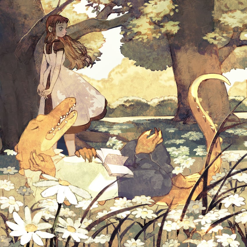 philia ell and croco zigmond (original) drawn by tono_(rt0no)