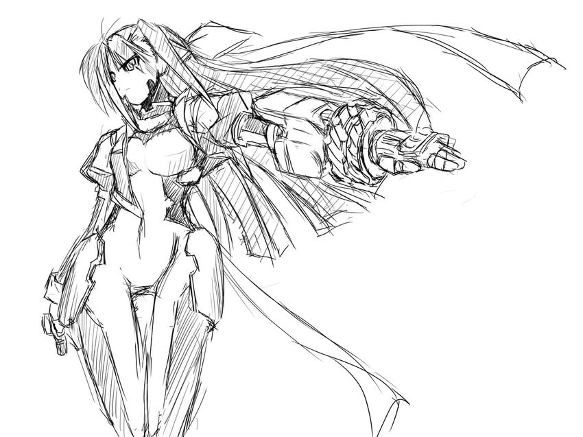 ginga nakajima and revolver knuckle (lyrical nanoha and 1 more) drawn by yu_lulu_(uka) and yuuka_(o.t.kingdom)