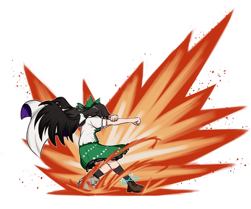 reiuji utsuho and terry bogard (touhou and 1 more) drawn by avian_zebra