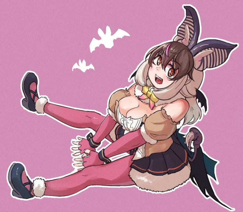 brown long-eared bat (kemono friends and 1 more) drawn by okyao