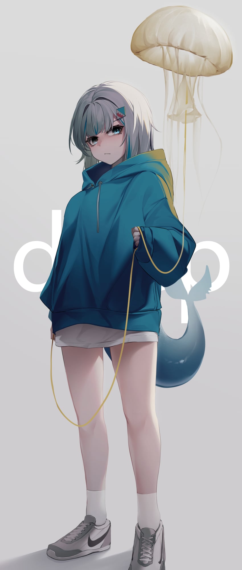 gawr gura (hololive and 1 more) drawn by nine_(kanine41)