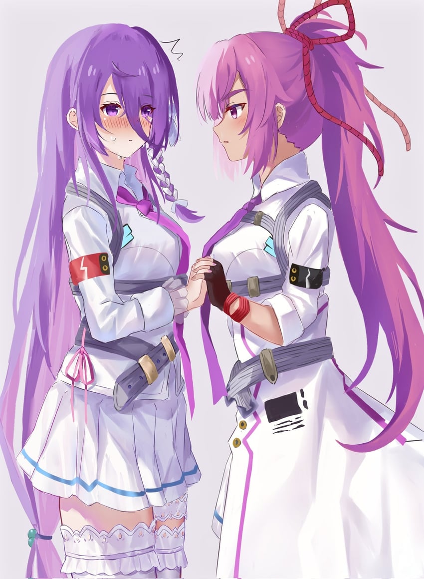 kura satomi and tsukishiro monaka (heaven burns red) drawn by lidce