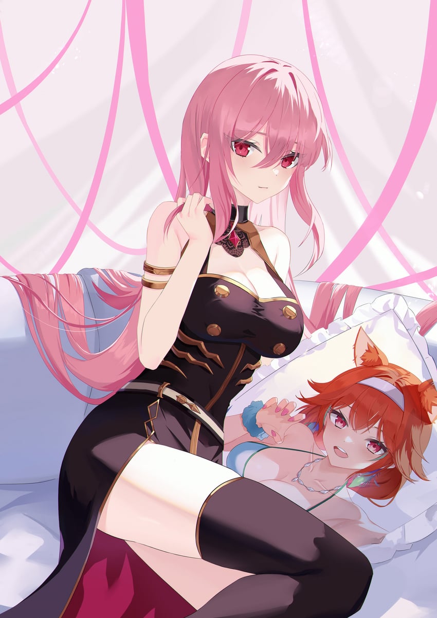 mori calliope and takanashi kiara (hololive and 1 more) drawn by jiang_ye_kiri