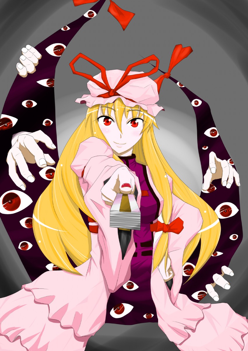 yakumo yukari (touhou) drawn by matsura_(nagatosan)